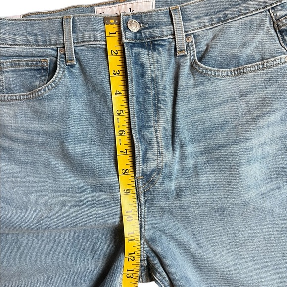 Frank & Eileen Monaghan Blue Denim Raw Hem Straight Leg Hi-Rise Jeans Size 31 - Picture 10 of 13